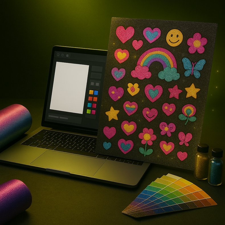 Custom Glitter DTF Gang Sheet Online Builder