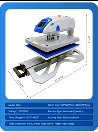 Hot Sale Swing Away Electric Auto Open Heat Press Machine with Slide Out Drawer for Tshirt Printing