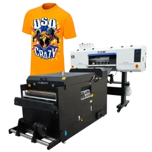 Custom Direct to Film (DTF) Transfer Printer with Vivid Full-Color Design on Orange T-Shirt