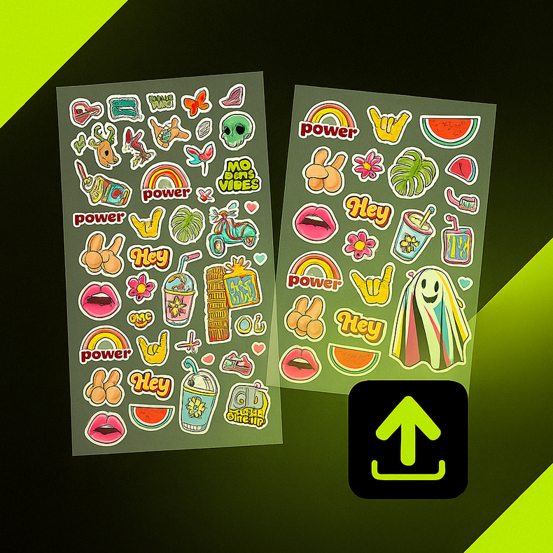 UV DTF GANG SHEET  TRANSFERS (STICKERS)-UPLOAD YOUR READY TO PRINT